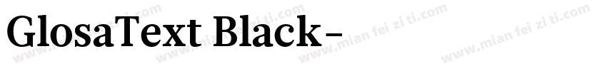 GlosaText Black字体转换